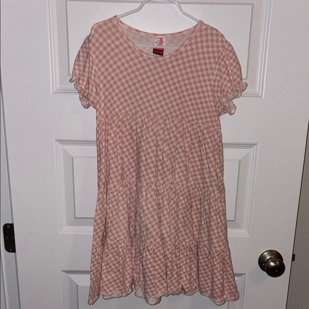 Pink Gingham Kids Dress